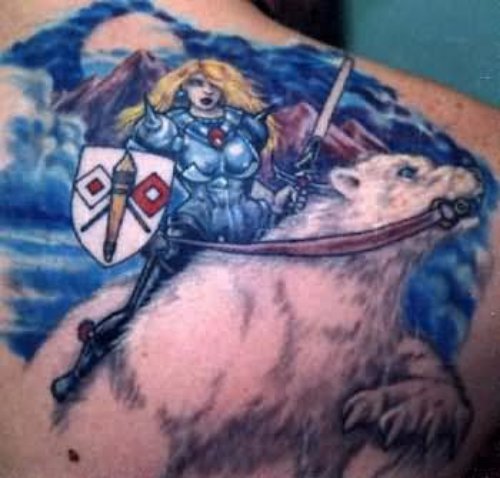 Girl Warrior Fantasy Tattoo
