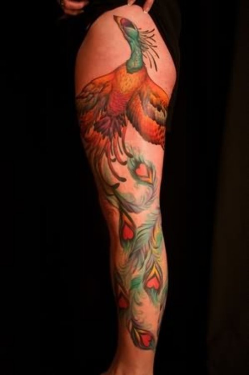 Peacock Fantasy Tattoo  On Arm