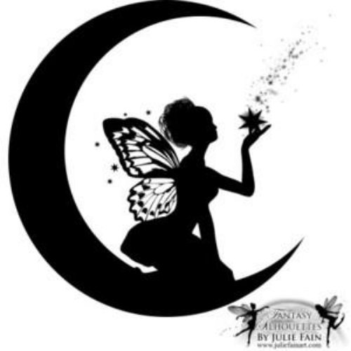 Moon And Fairy Fantasy Tattoos Design