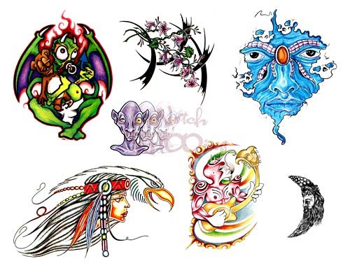 Latest Colored Fantasy Tattoos Designs