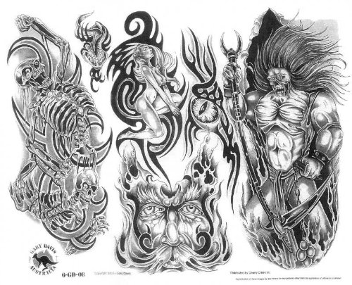 Attractive Tribal Fantasy Tattoo Design