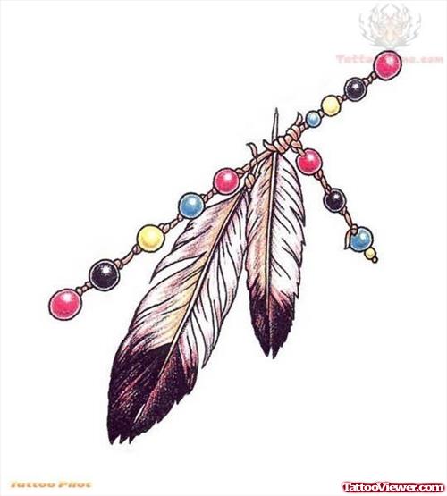Native Feathers Armband Tattoo Design