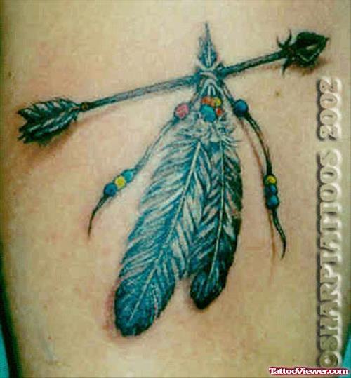 Arrow And Feathers Tattoo