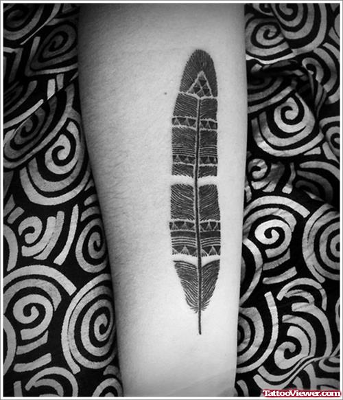 Traditional Feather Tattoo