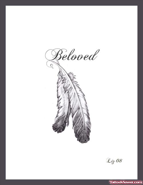 Beloved Feathers Tattoo Design
