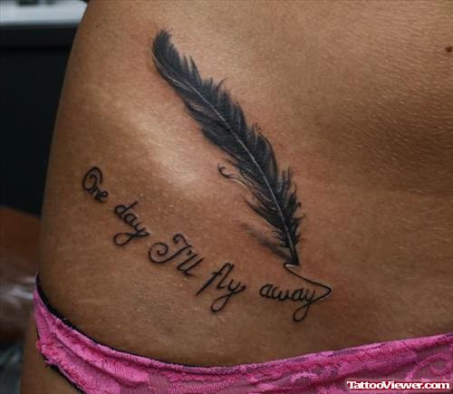 Fly Away Feather Tattoo