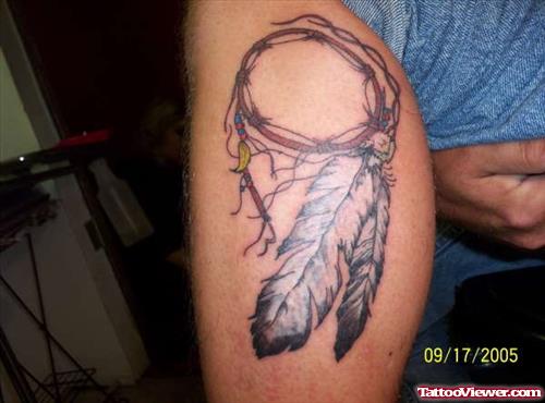 Feather Circle Tattoo