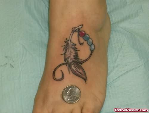 Feather Tattoos For Foot