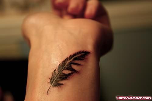 Feather Tattoo On Wrist