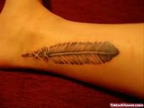 Feather Tattoo For Ankle