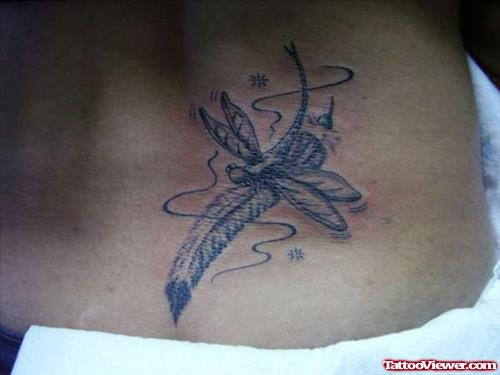 Dragonfly Feather Tattoo