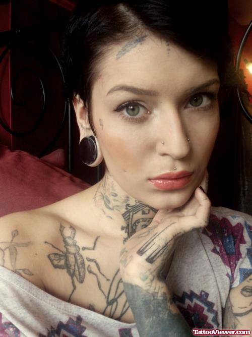 Grey Ink Feminine Tattoos