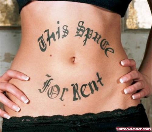 This Space For Rent Feminine Tattoo On Stomach