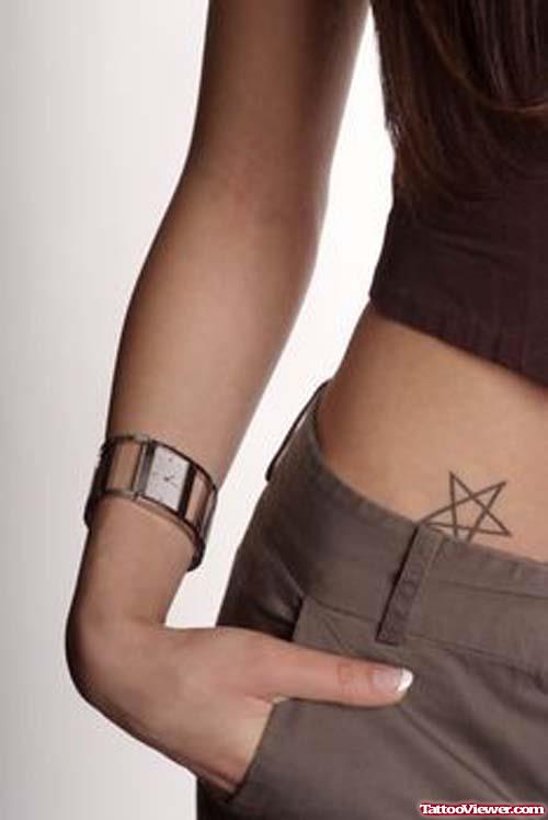 Star Feminine Tattoo On Hip