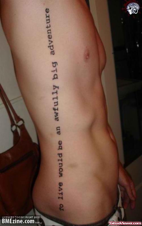 New Man Rib Side Feminine Tattoo