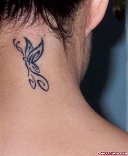 Tribal Feminine Butterfly Tattoo For Girls