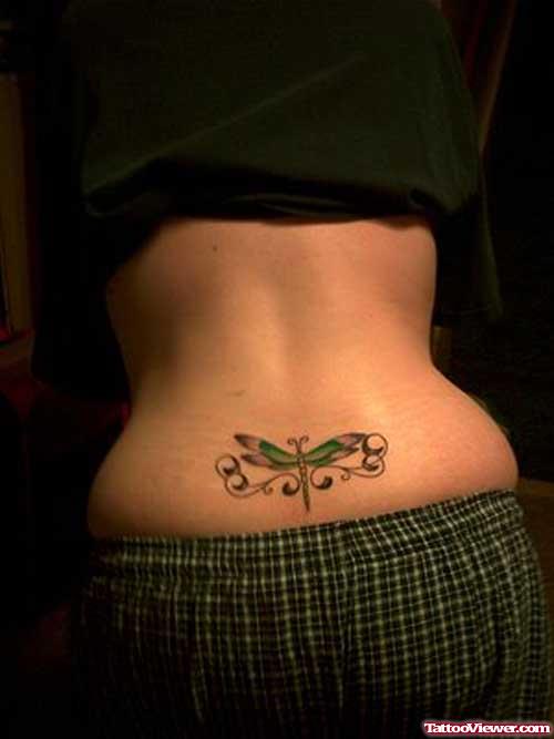 Lowerback Dragonfly Feminine Tattoo