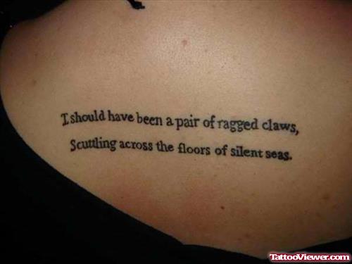 Quotes Feminine Tattoo