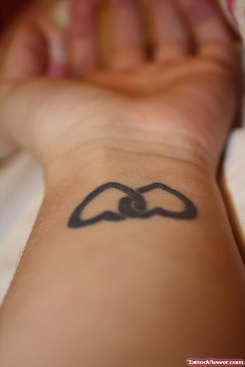 Hearts Feminine Tattoo On Wrist