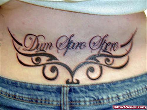 Awesome Lowerback Feminine Tattoo
