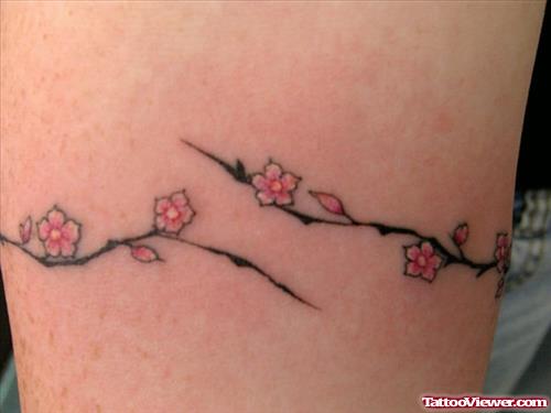 Cherry Blossom Feminine Tattoo