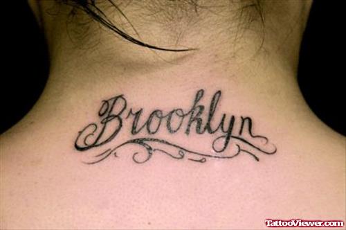 Brooklyn Feminine Tattoo On Nape