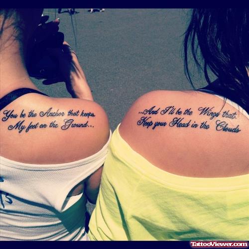 Feminine Quotes Tattoos On Back Shoulders