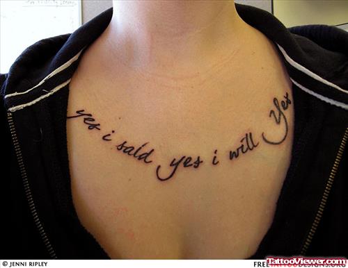 Feminine Lettering Necklace Tattoo