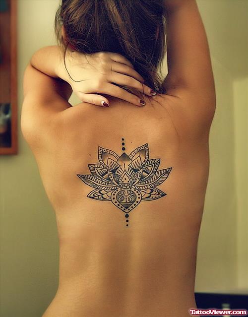 Amazing Feminine Tattoo On Back Body