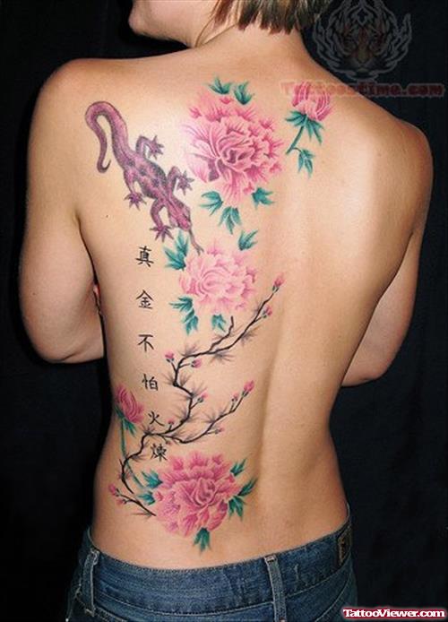 Feminine Tattoos On Back Body