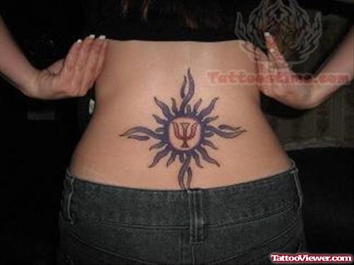 Feminine Design Tattoo On Lower Back