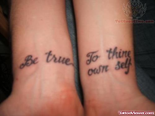 Be True - Feminine Tattoo