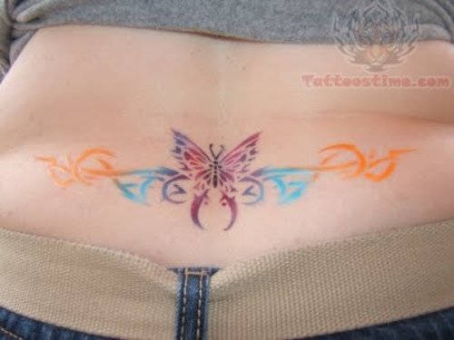 Lower Back Tattoos Butterfly Designs