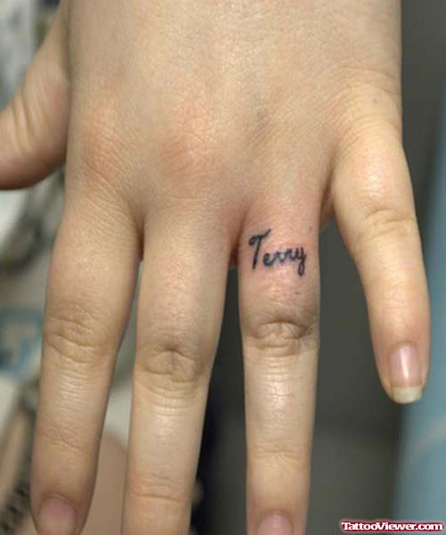 Terry Finger Tattoo For Girls
