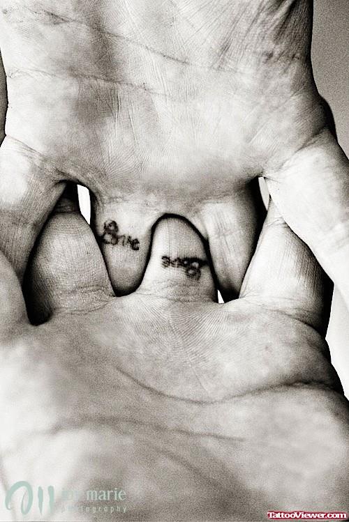 Love Finger Tattoos