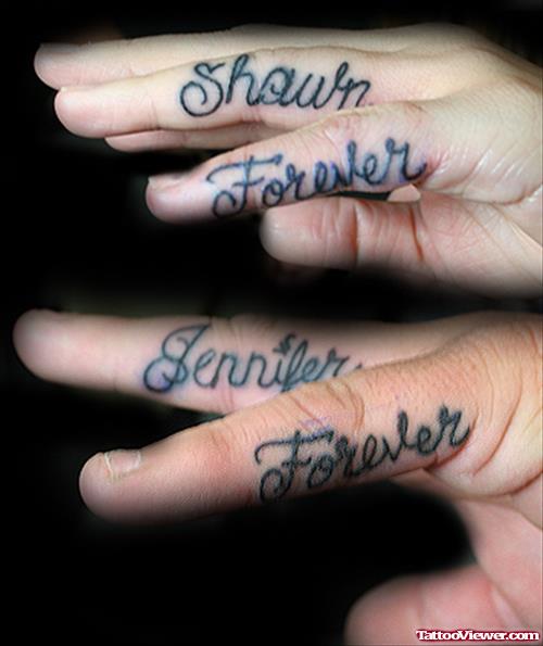 Jennifer Forever Finger Tattoos