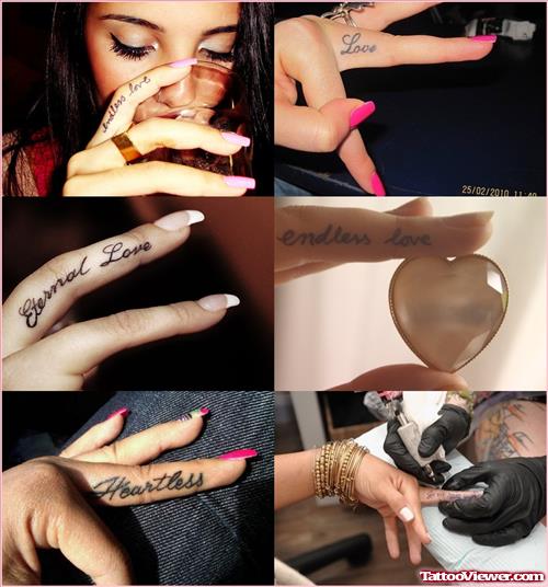 Girls Finger Tattoos