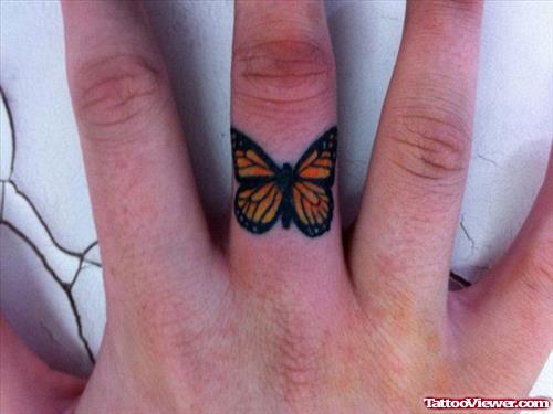 Butterfly Finger Tattoo