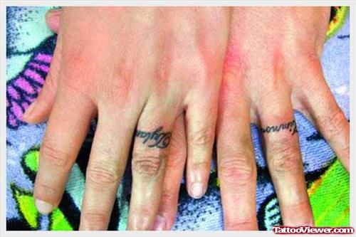 Unique Wedding Rings Finger Tattoos