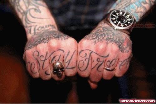 Stay Free Finger Tattoos