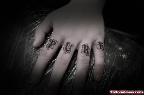 Pure Finger Tattoo For Girls