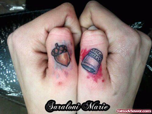 Unique Symbols Thumb Finger Tattoos