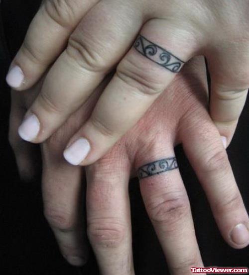 Beautiful Wedding Rings Finger Tattoos