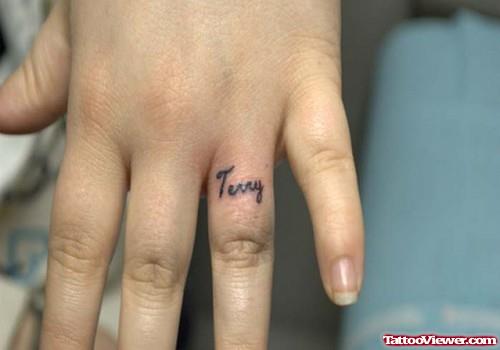 Terry Finger Tattoo