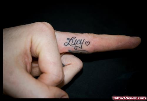 Lucy Finger Tattoo