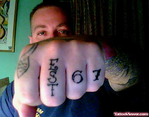 Est 67 Finger Tattoo