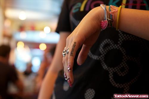 Beautiful Promise Finger Tattoo