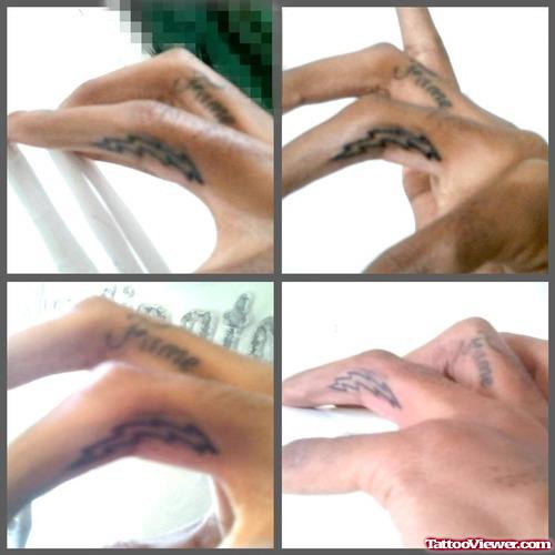 Lighting Finger Tattoo
