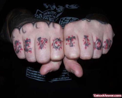 Devotion Finger Tattoos