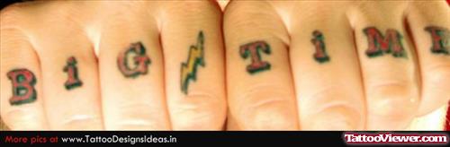 Big Time Finger Tattoos